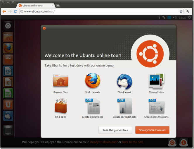 ubuntu online tour